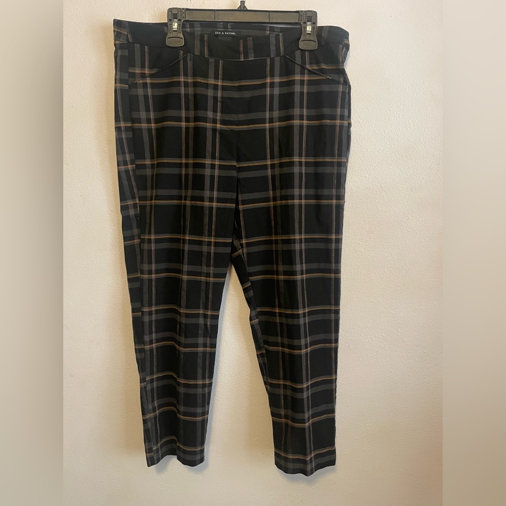 Zac & Rachel Black and Brown Plaid Chinos